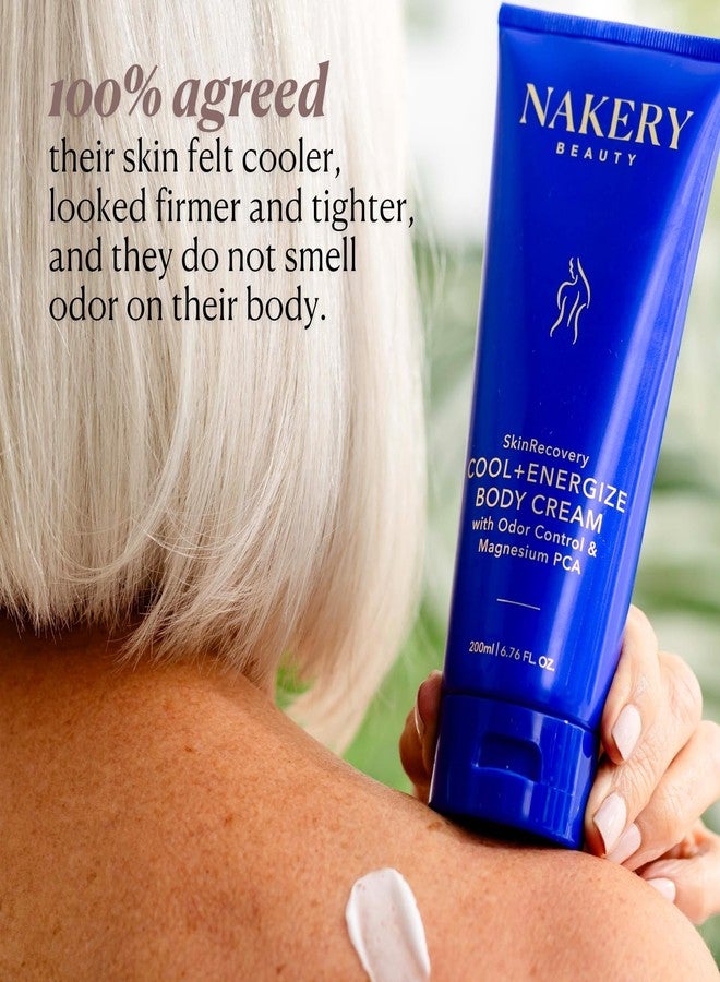 Nakery SkinRecovery Cool + Energize Cooling Body Cream, Magnesium Body Lotion for Hot Flashes, Firming Moisturizer with Menthol and Caffeine, Calming Skincare for Women 50+, Made in USA - Image 5